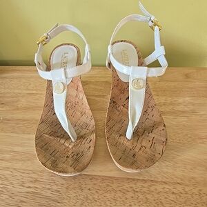 Lauren Ralph Lauren White Sandals Sz 7